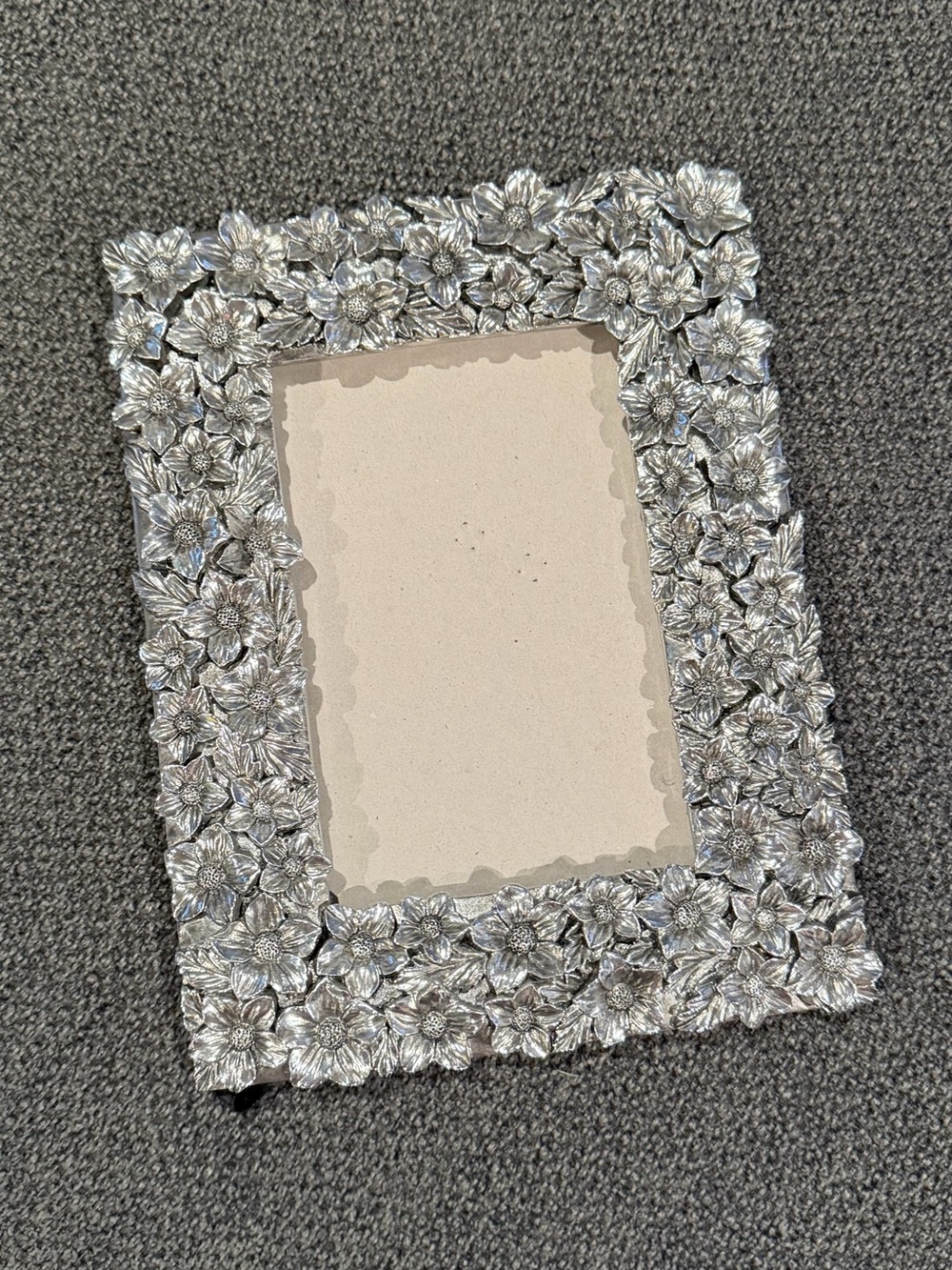 Silver Floral Decorative Picture Frame